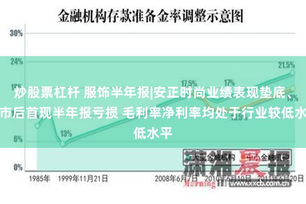 炒股票杠杆 服饰半年报|安正时尚业绩表现垫底、上市后首现半年报亏损 毛利率净利率均处于行业较低水平