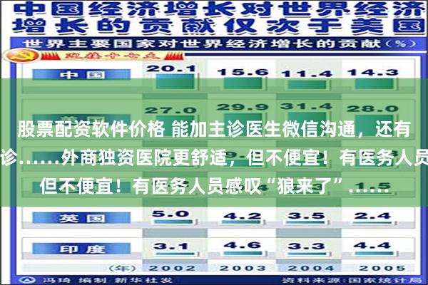股票配资软件价格 能加主诊医生微信沟通，还有预约制、全程陪同就诊……外商独资医院更舒适，但不便宜！有医务人员感叹“狼来了”……
