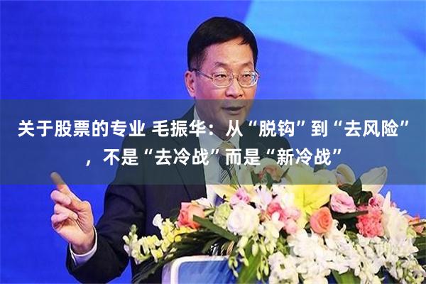 关于股票的专业 毛振华：从“脱钩”到“去风险”，不是“去冷战”而是“新冷战”