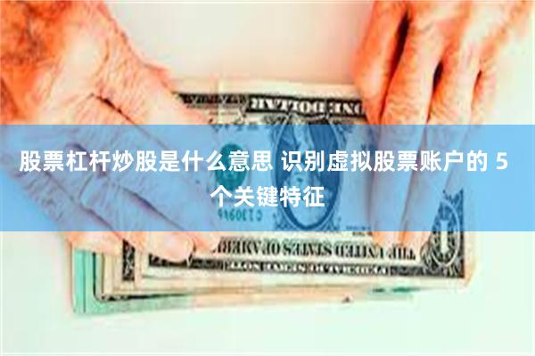 股票杠杆炒股是什么意思 识别虚拟股票账户的 5 个关键特征