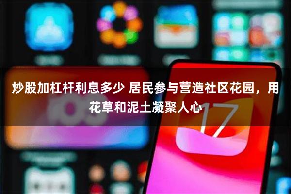 炒股加杠杆利息多少 居民参与营造社区花园，用花草和泥土凝聚人心