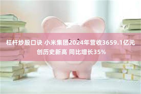 杠杆炒股口诀 小米集团2024年营收3659.1亿元 创历史新高 同比增长35%