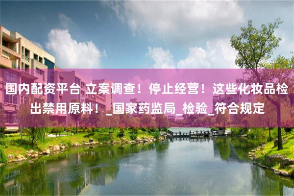 国内配资平台 立案调查！停止经营！这些化妆品检出禁用原料！_国家药监局_检验_符合规定