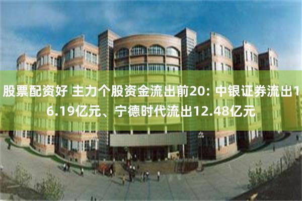 股票配资好 主力个股资金流出前20: 中银证券流出16.19亿元、宁德时代流出12.48亿元