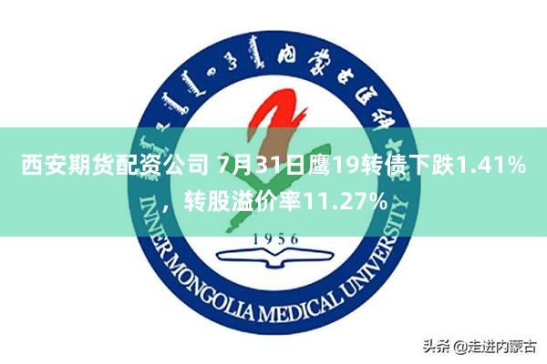 西安期货配资公司 7月31日鹰19转债下跌1.41%，转股溢价率11.27%