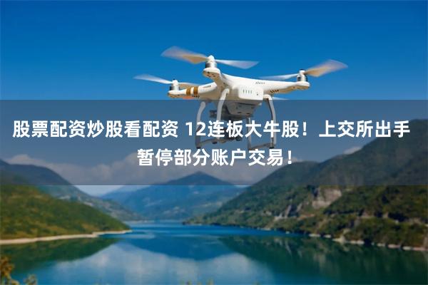 股票配资炒股看配资 12连板大牛股！上交所出手 暂停部分账户交易！